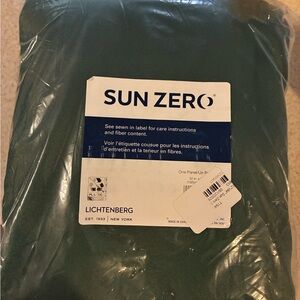 Sun Zero Lichtenberg Green Curtain Panel